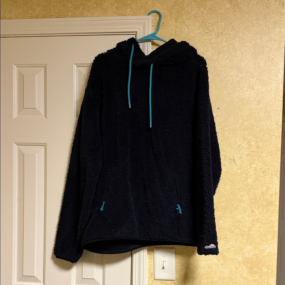 Chubbies black Fleece Hoodie with Teal Accents